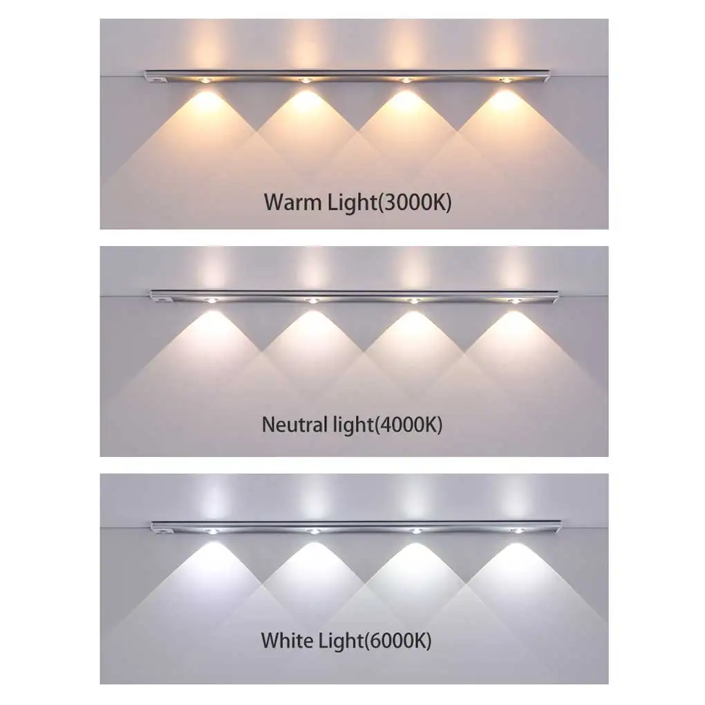 

ABS Night Light Adhesive LED Battery Powered Movement Detection Desk Lamp