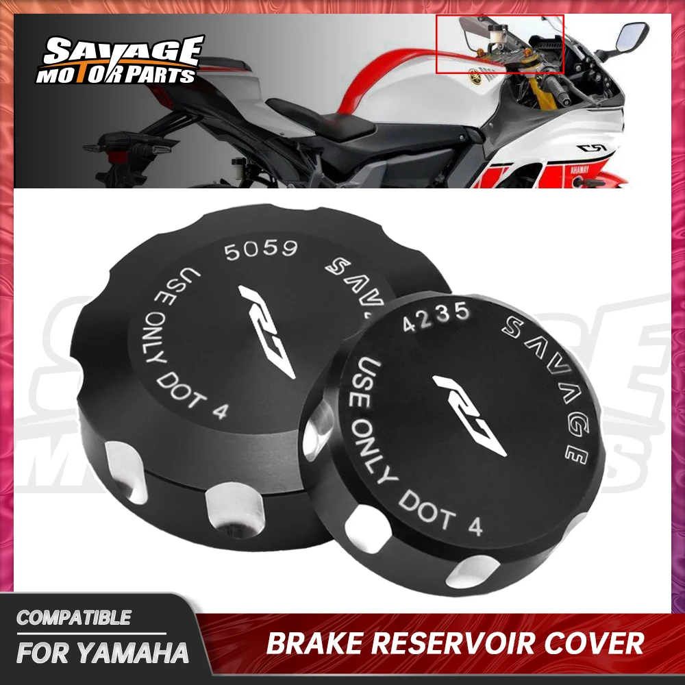 

For YAMAHA YZFR7 Front Rear Brake Reservoir Cover YZF R7 YZF-R7 2021 2022 Motorcycle Accessories Oil Fluid Cylinder Pump Cap