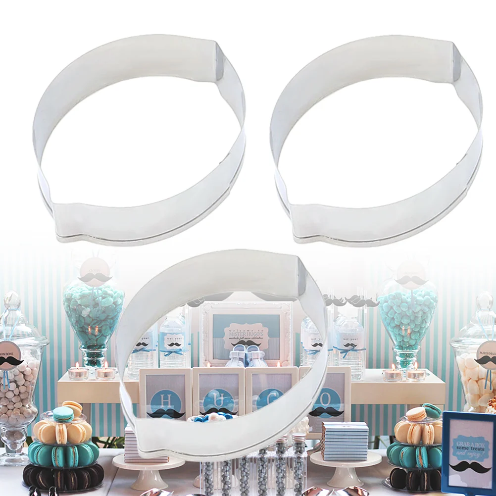 

3 Pcs Stainless Steel Cookie Molds Lemon Shape DIY Chocolate Moulds Cupcake Dessert Mold