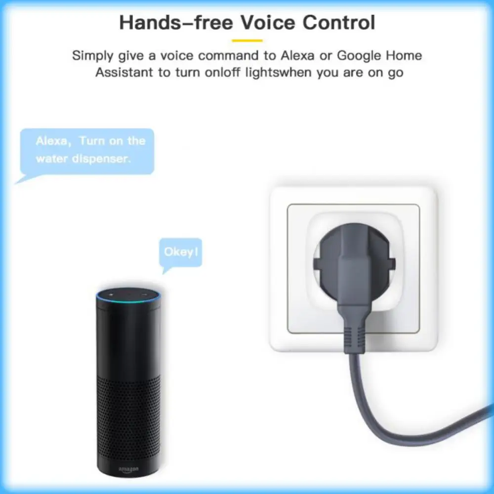 

Intelligent Grouping Control Smart Socket Timing Function Wifi Dual Mode Smart Plug Voice Control Power Monitoring