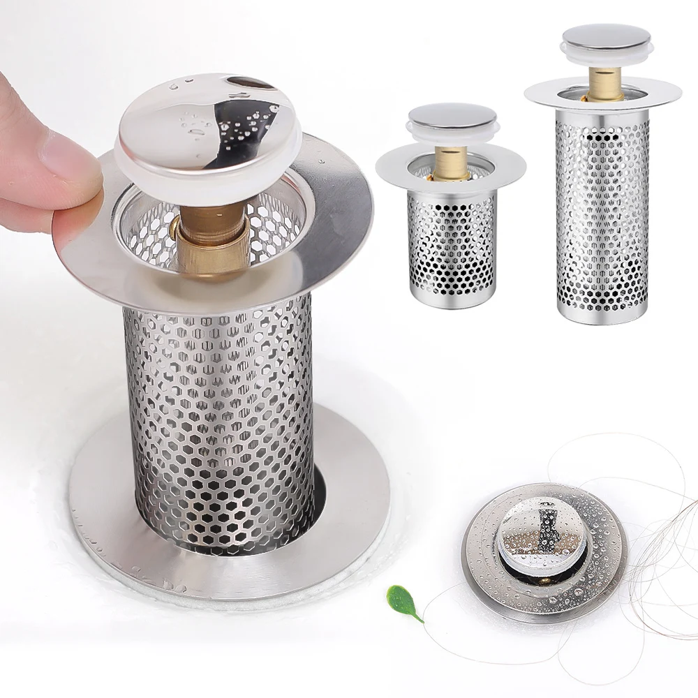 

Universal Basin Pop-Up Bounce Core Copper Sink Drain Spring Core Kitchen Drain Filter Hair Catcher Bathroom Bath Shower Strainer