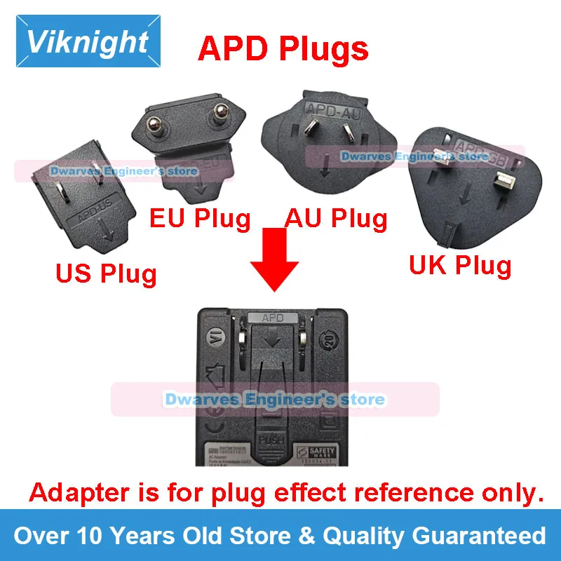 

Оригинальные вилки для адаптера APD viknight