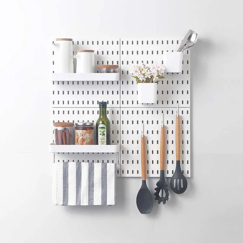 

Pegboard Wall Panels Pegboard Wall Organizer Mounting Display Diy Pegboard Kit Tool Storage Panel Board Rack Bathroom Kitchen