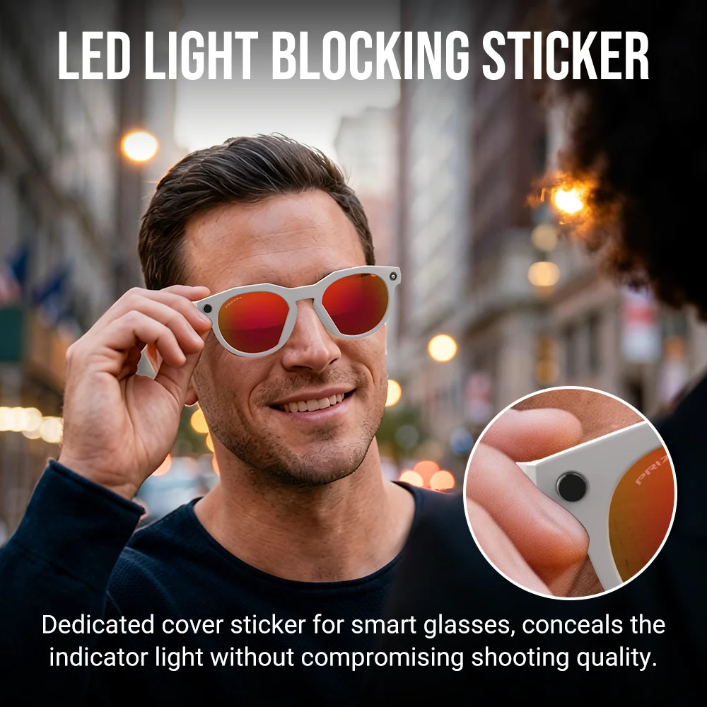 Фото HIBLOKS ремешок для очков, боковые щитки для Oakley Meta HSTN, умные очки, светодиодные наклейки, аксессуары для очков №2