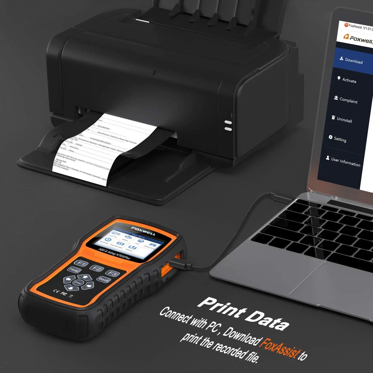 Сканер Foxwell NT630 Plus OBD2 автомобильный диагностический инструмент для ABS SRS