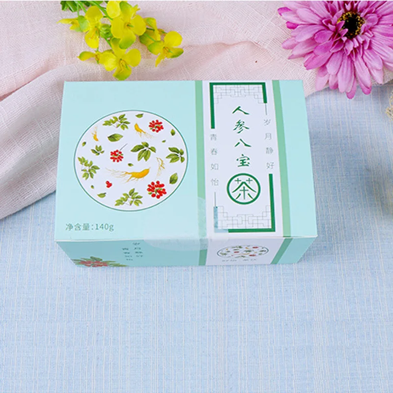 

140g Ginseng Eight Treasures Tea Pack Red Date Tea Wolfberry Tea Hawthorn Tea Bag Men's Five Treasures Tea Bag