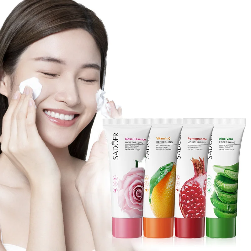 

Fresh Fruit Facial Cleanser Face Wash Exfoliating Moisturizing Oil Control Face Cleaner Facial Cleaning Skin Care for Men Women