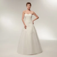 fashion classic real photo appliques vintage white pearls wedding dresses 2022 vestidos de noiva bridal gown plus size strapless