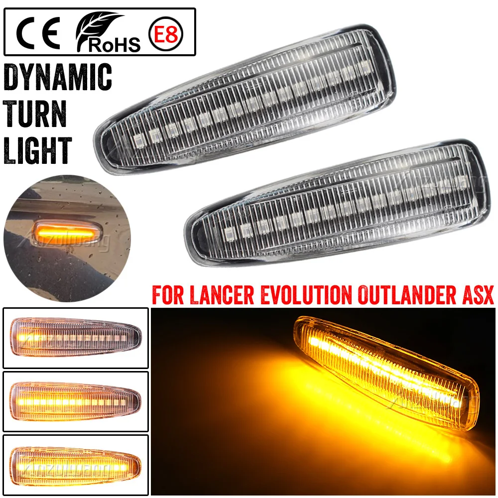 

Turn Signal Lamp LED For Mistubishi Outlander Sport Mirage Sport Lancer Evolution X Light Car Dynamic Side Marker Blinker