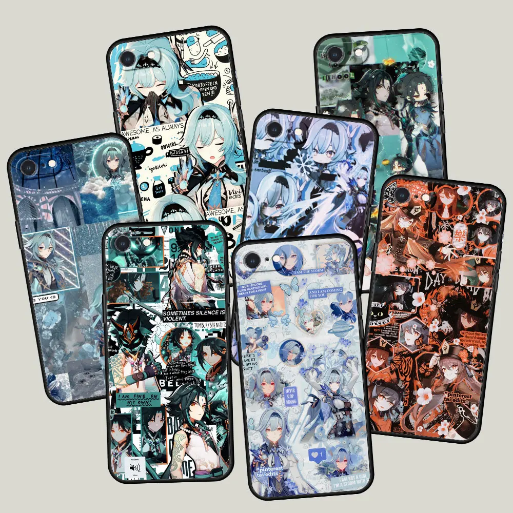 

Cover Case for iPhone SE X XS Max XR 5 5S 6 6S 7 8 Plus 6SPlus 7Plus 8Plus Bag Capa Armor Phone Soft Genshin Impact Cartoon