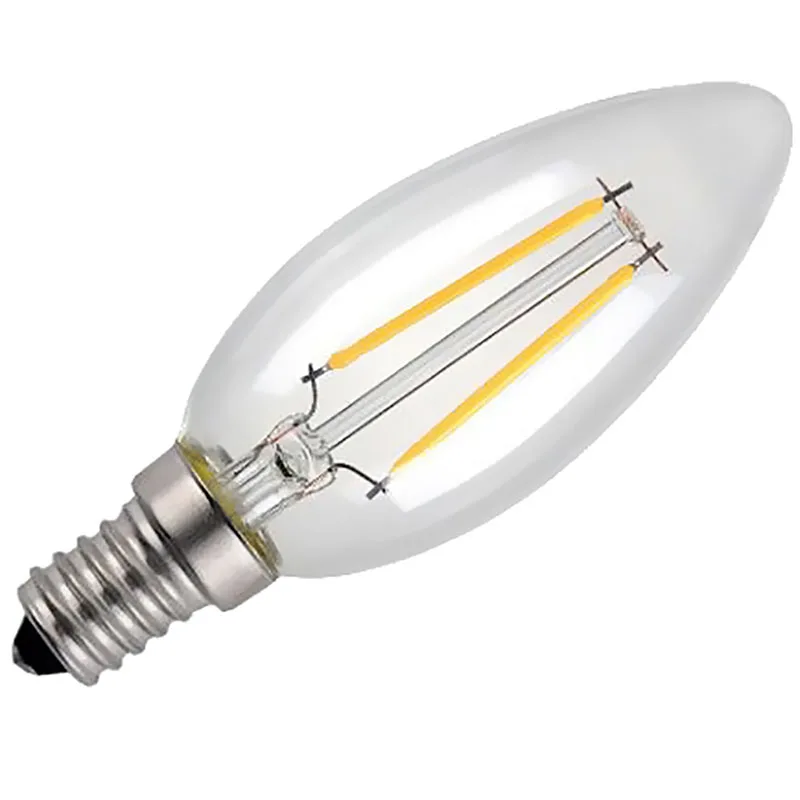 

E14 2W Edison COB Filament Retro LED Light Candle/Flame Bulb Lamp Chandelier