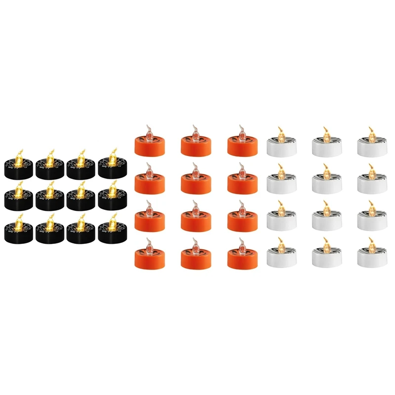 

12Pcs LED Flameless Candles Light Flickering Candle Light Battery Operated For Halloween Party Interior Decoration