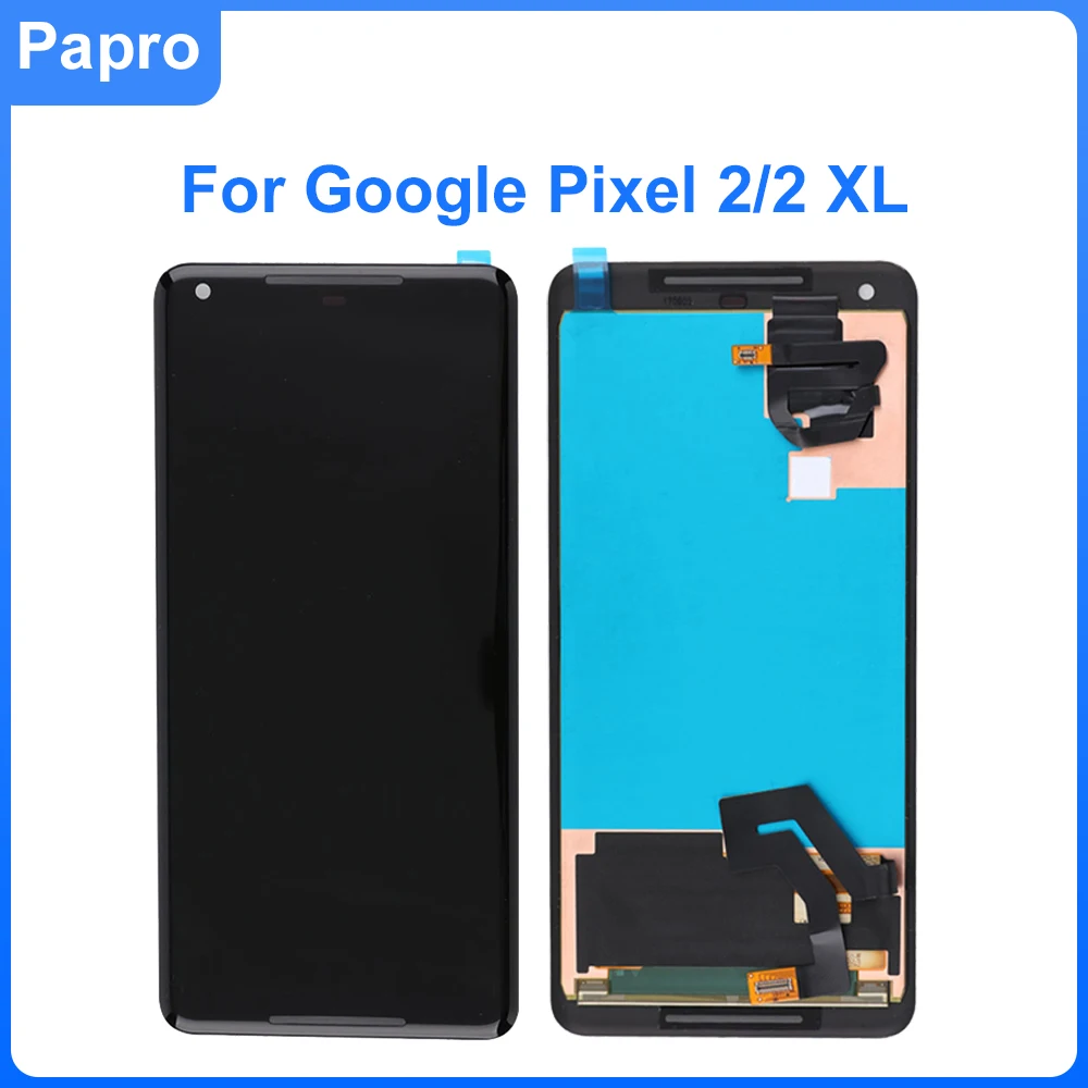 Оригинальный OLED-экран для Google Pixel 2 2XL, ЖК-дисплей без битых пикселей, цифровой преобразователь экрана в сборе, запасные части для ремонта