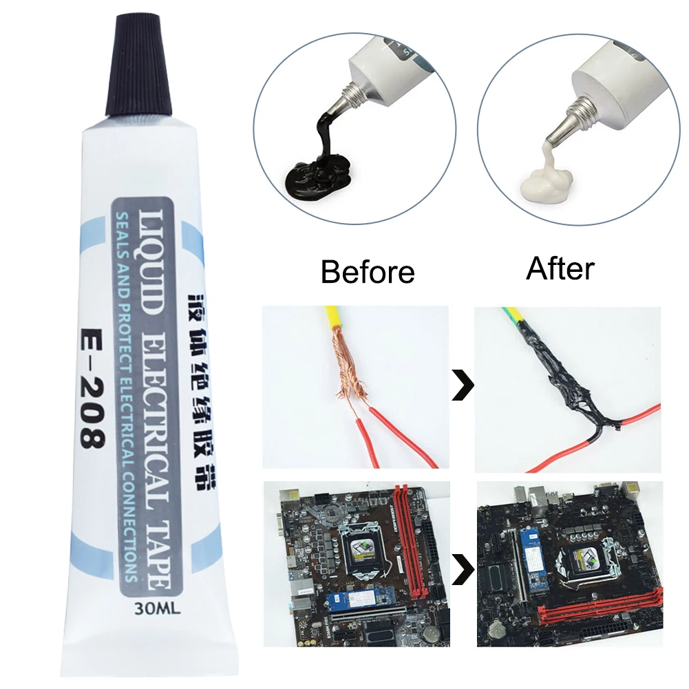 Трубчатая паста 30 мл жидкая изоляция ремонт огнестойкая электрическая лента для