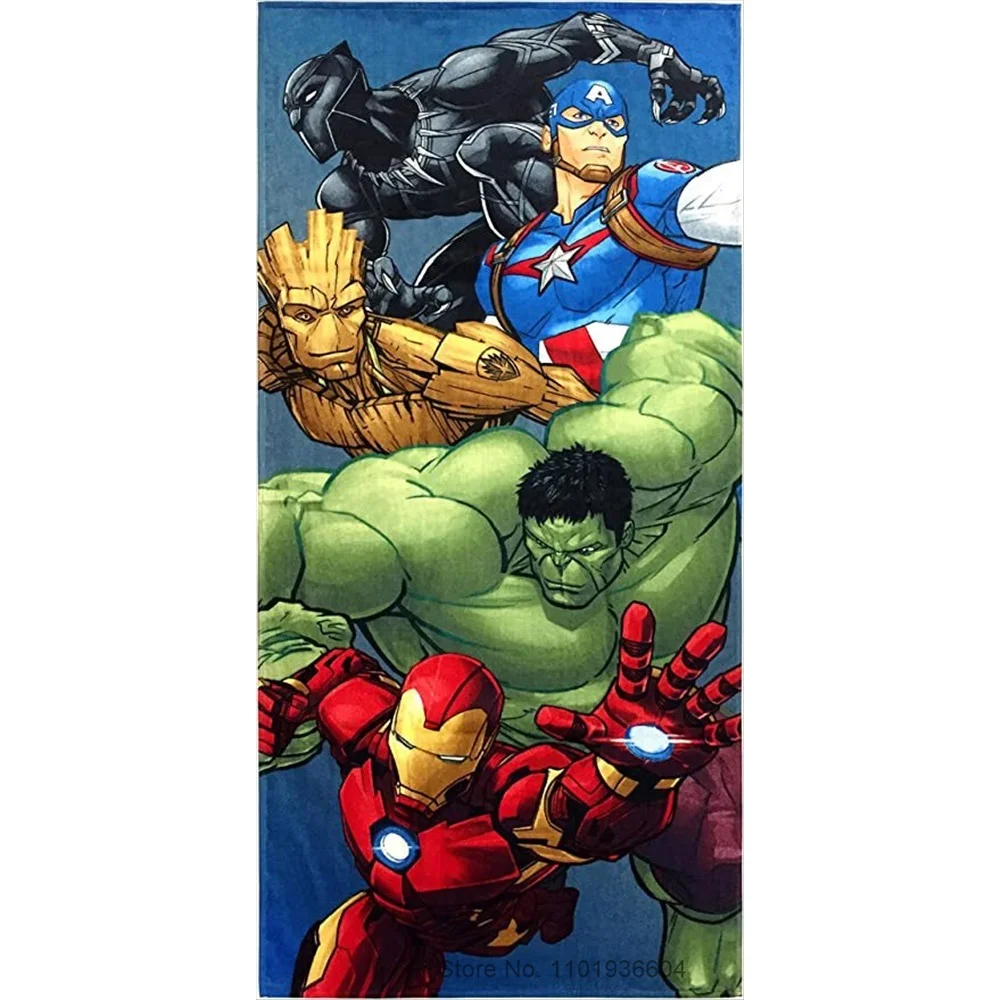 

Банное полотенце «мстители», Халк, Капитан Америка