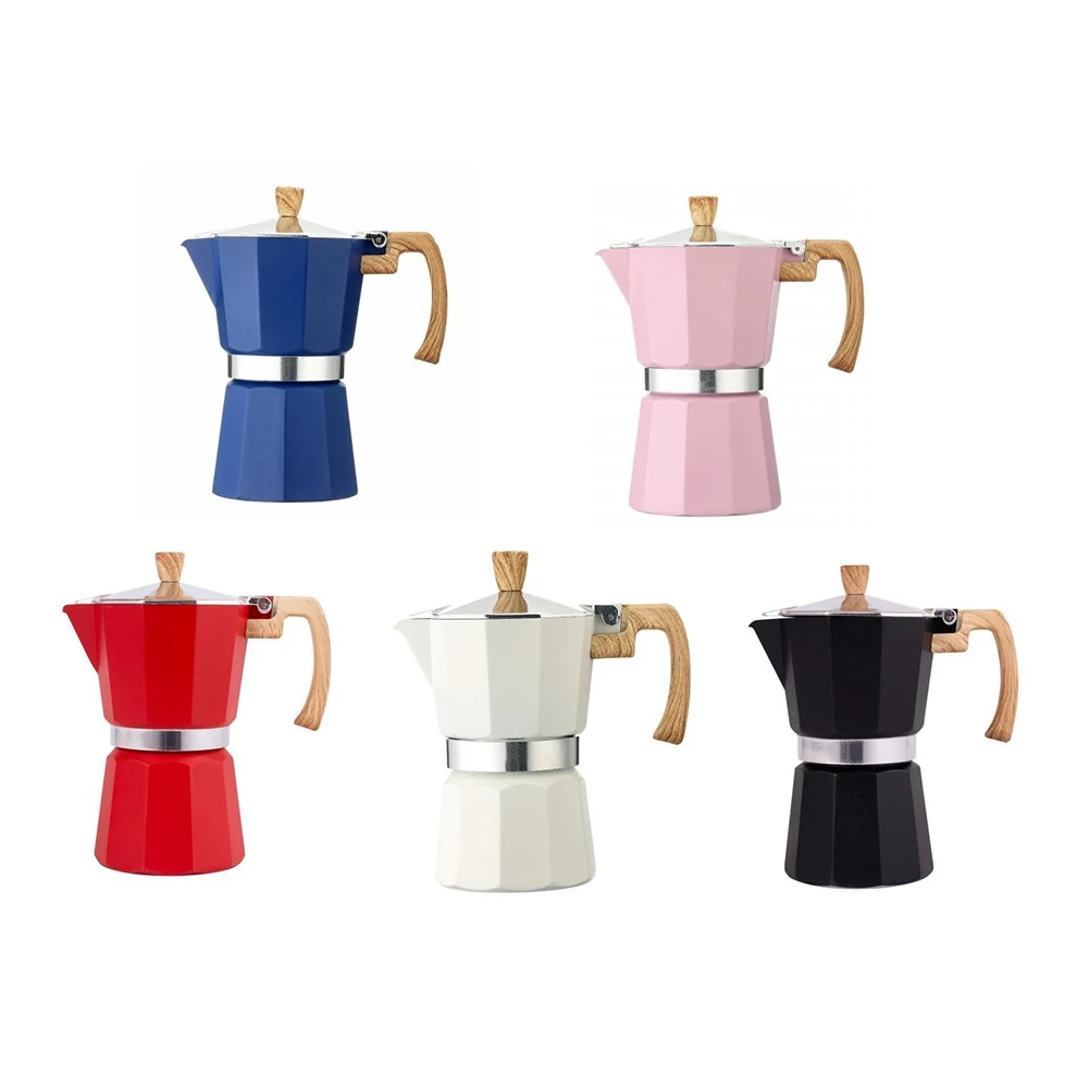 

Aluminum Alloy Moka Pot Professional Barista.Espresso Maker 3-6 Cups Espresso Latte Cappuccino Mocha Portable Travel Camping
