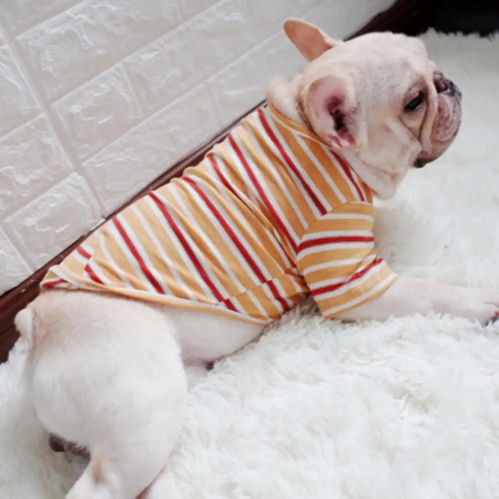 

Pretty Dog Shirts Skin-friendly Pet Apparel Elastic Soft Texture Thin Pullover Pet T-shirt Two-leg
