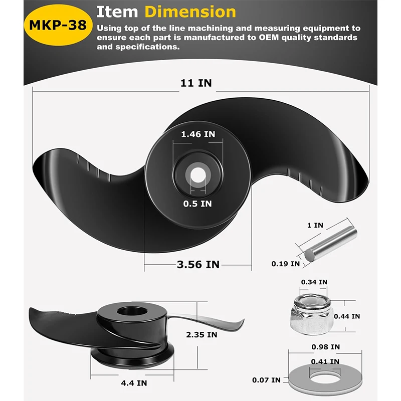 1865023 MKP-38 Weedless Wedge 2 опора для двигателей Minn Kota 112 фунтов Thrust 4-12 дюйма для Minn Kota Ulterra, Fortrex, Terrova, Riptide (art.: 3920d2eb6383c) - 3920d2eb6383c