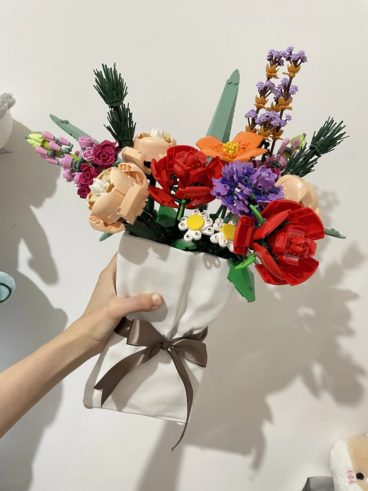 

2022 City Creativity Immortal Flower Arrange Flowers Rose Bouquet Phalaenopsis Plant Building Blocks Bricks Toys For Girls Gift