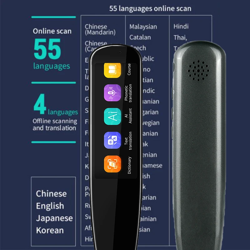 

Support Online 112 Languages Translation Scanning Translator Smart Instant Voice Photo Translation Pen 2.86" Touch Screen Wifi