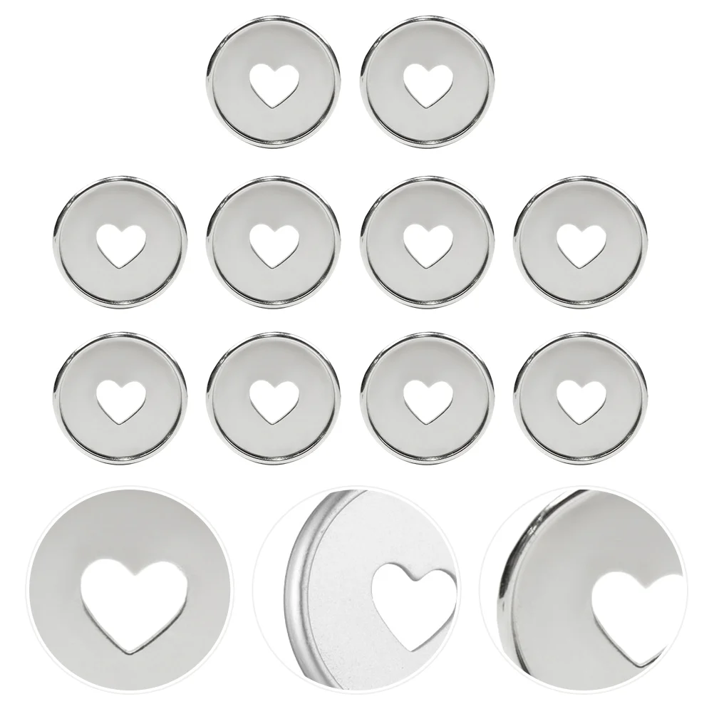 

10 Pcs Mushroom Hole Binder Delicate Disc Ring Mini Binders Frosted Heart Binding Buckle Bound Discs Abs Office Rings