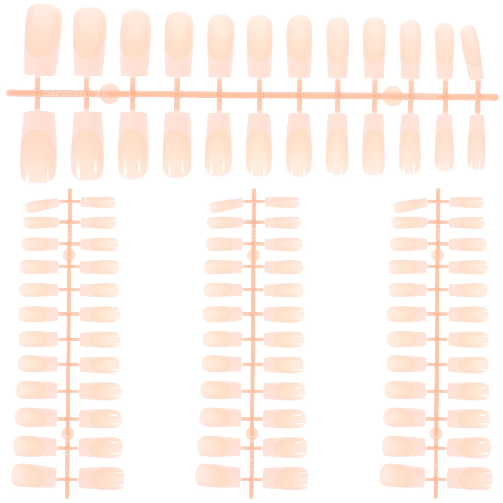 

24 Pcs Press Nails Kit Pink Fake Tips Full Cover Acrylic Professional Oval Short Extension