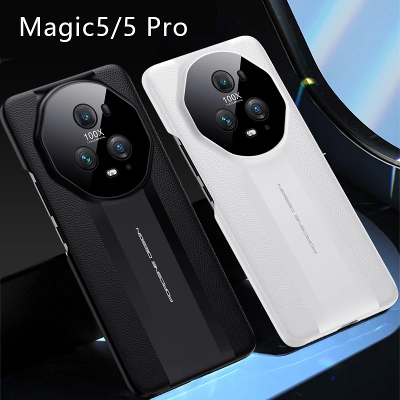 

For Huawei Honor Magic 5 Pro Case On Magic5 5pro Bumper Cover Phone Coque Back Bag Soft Pu Funda Shell Armor Huwei Hawei Honer