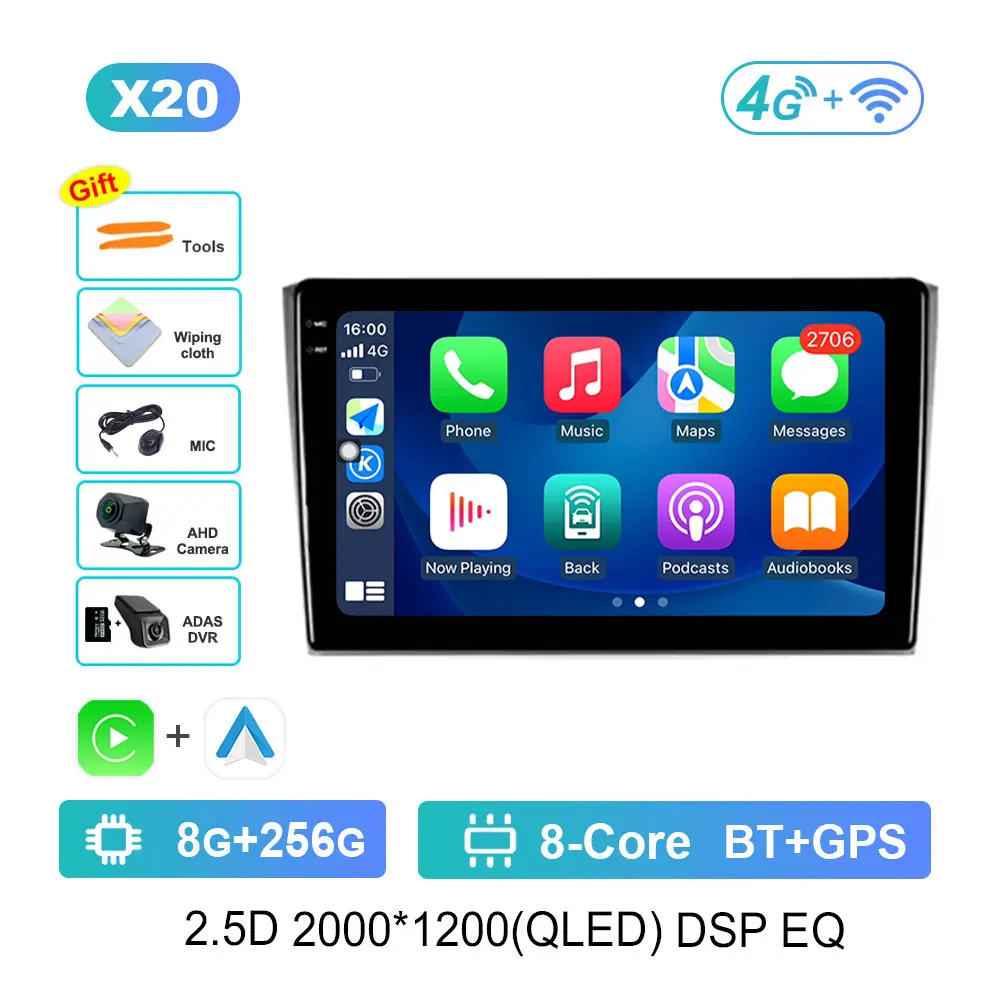 

Автомагнитола с Bluetooth, Android 16, WiFi для Mazda CX9 CX-9 TB 2006-2010, 2016 годов выпуска, мультимедийный плеер, DSP, стерео, GPS, 4G, разделенный экран