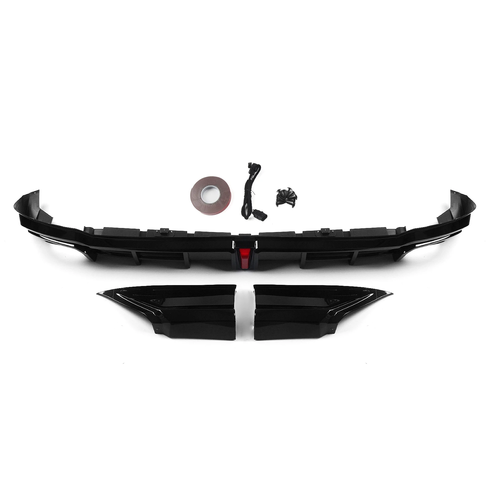 

YOFER диффузор заднего бампера со светодиодным стоп-сигналом для Honda Civic 11th 2022-2025 задний багажник боковой спойлер сплиттер угловая крышка