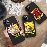pikachu cos avengers phone case funda shell for iphone 13 12 11 pro max mini xs x xr 6 6s 7 8 plus se2020 luxury cover