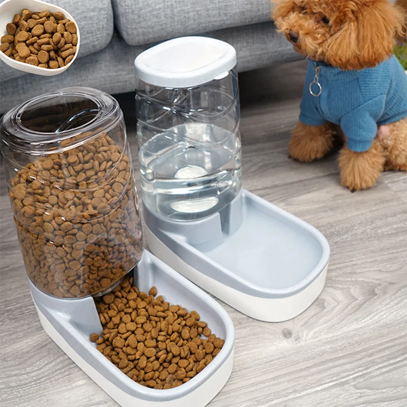 

Non-slip Capacity Supplies Cat Cat Food Fountain Feeder Bowl Automatic Large Pet Feeder Drinking Dog Dispenser And 3.8ldog