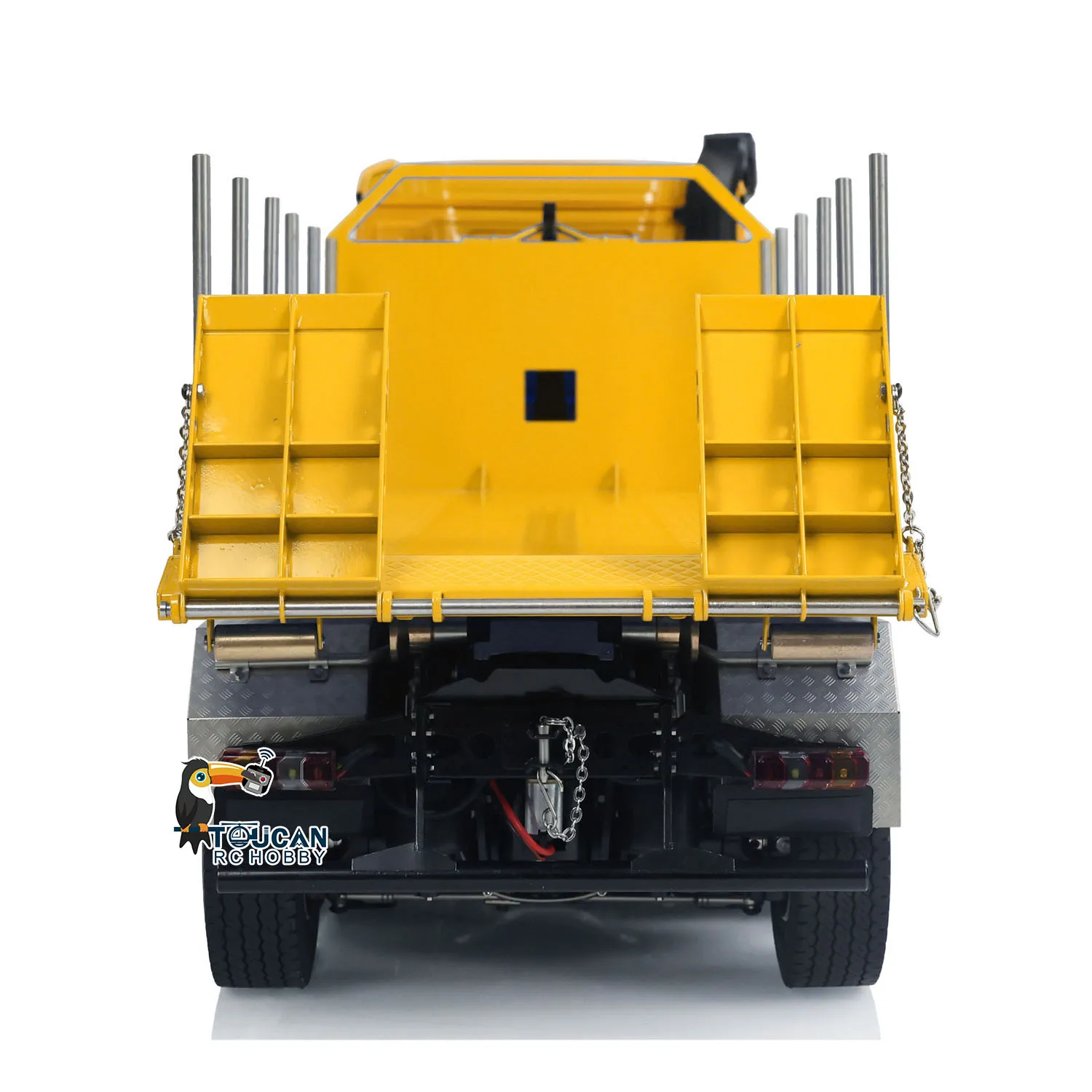 1/14 8x8 Радиоуправляемый гидравлический грузовик с платформой готовый