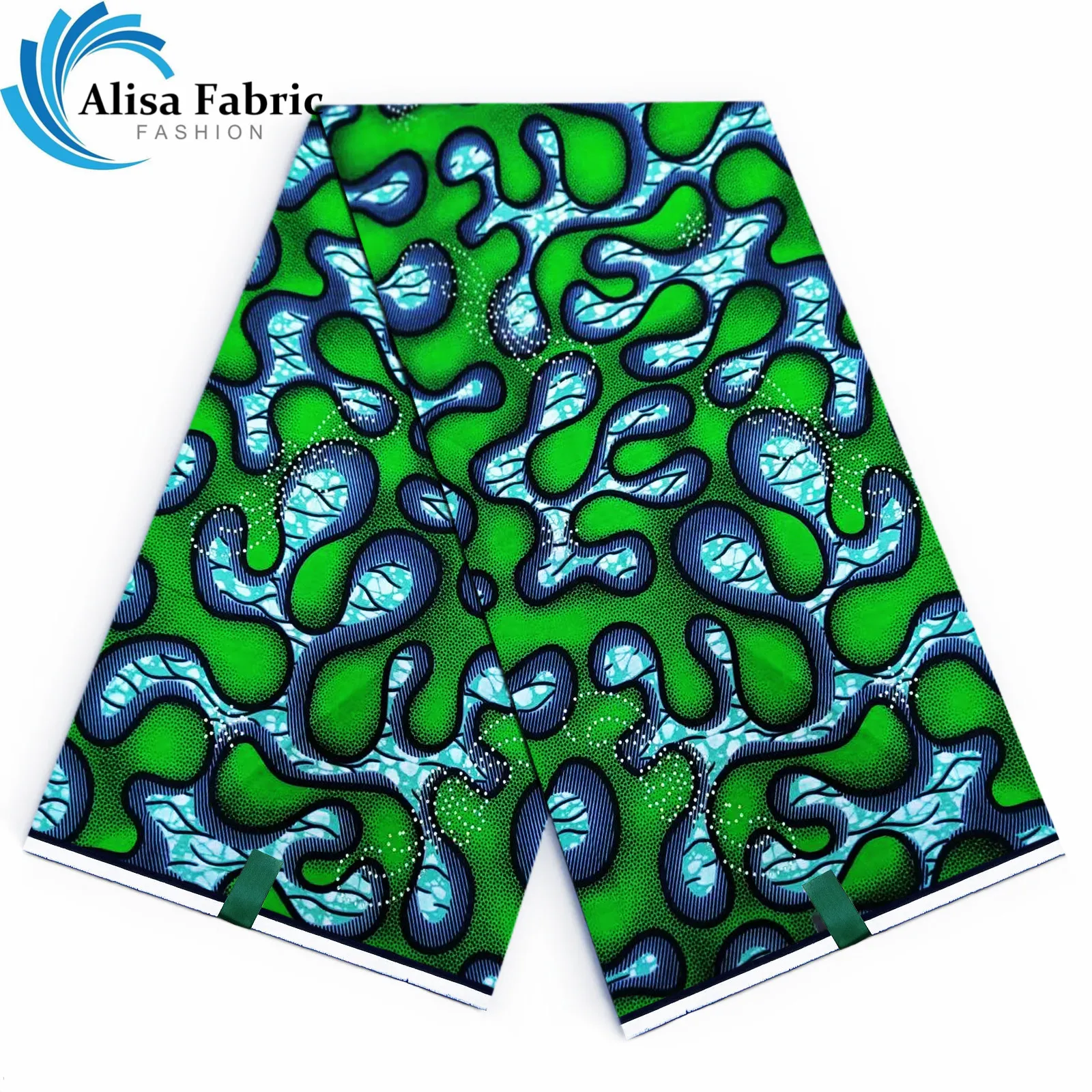 Настоящая восковая ткань Анкара супер с бриллиантами швейный материал 100% хлопок