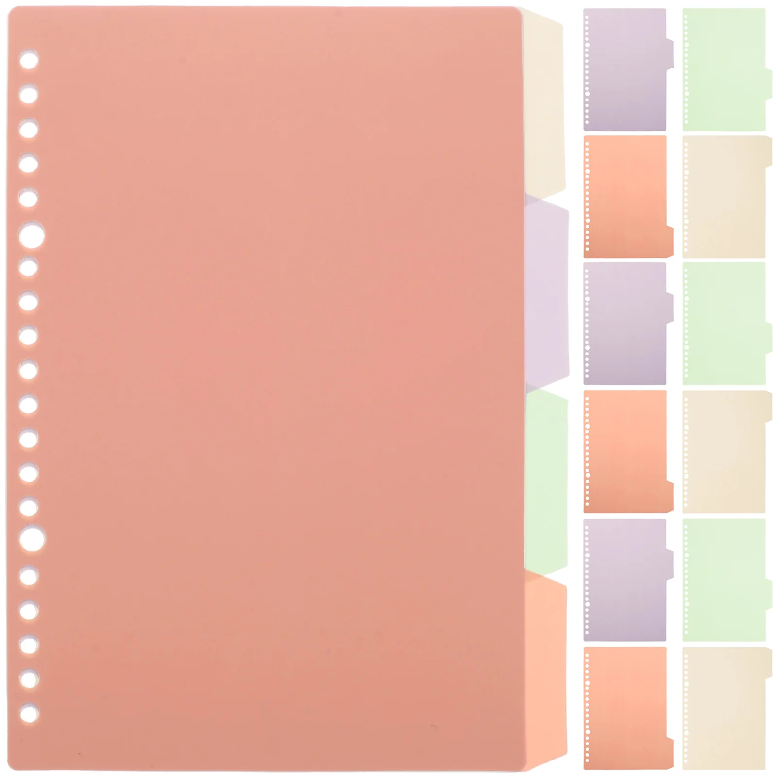 

10 Sets Colored Tabs Index Detachable Binder Dividers Notebook Paper Loose-leaf Page Markers