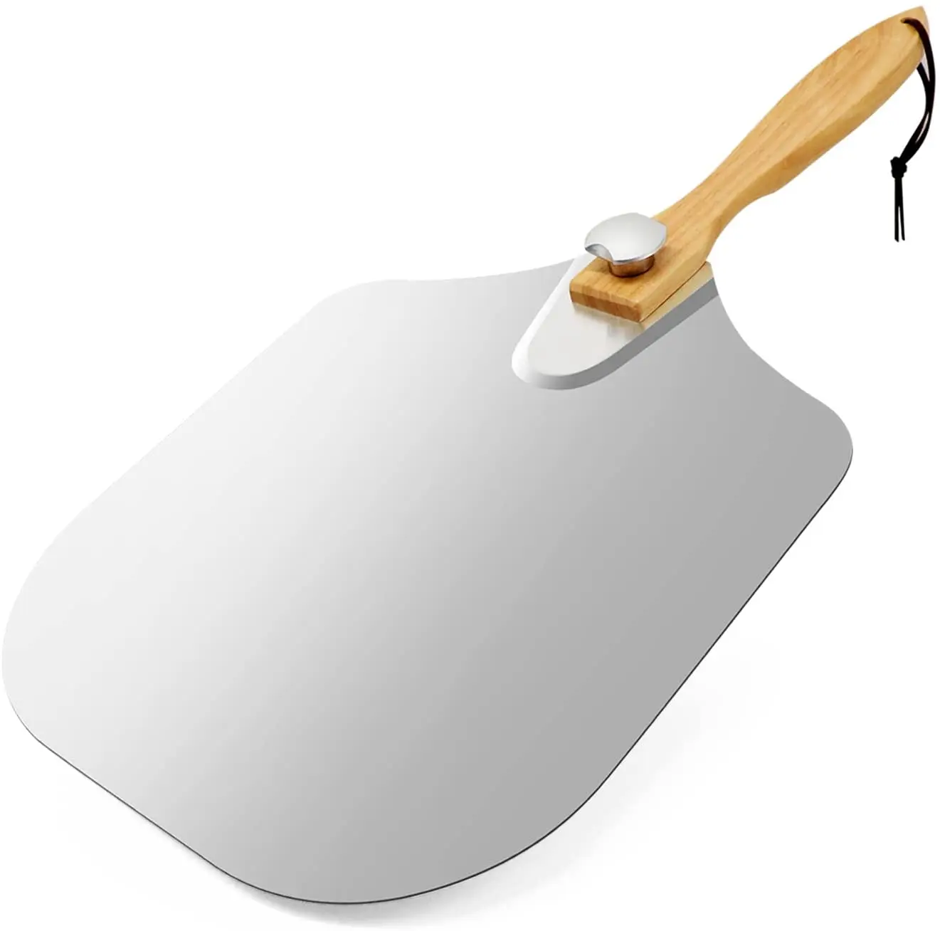 

Aluminum Pizza Peel 12 Inch Pizza Spatula with Foldable Long Handle for Easy Storage, Large Folding Metal Pizza Paddle