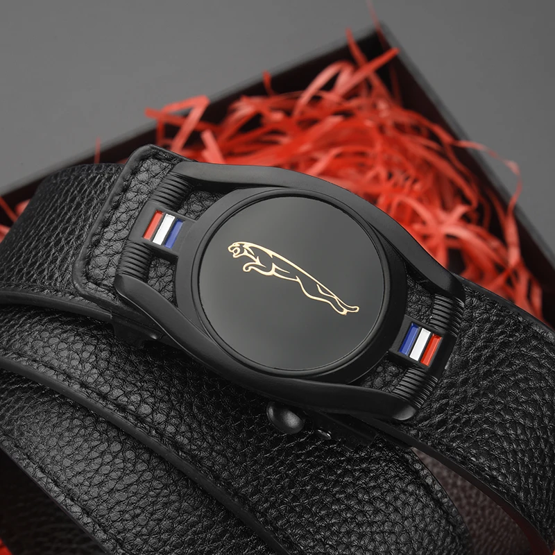 

Men's Belt Brand Design Fashion Automatic Buckle Black Leather Men's Jeans High Quality Belt Men's Strap