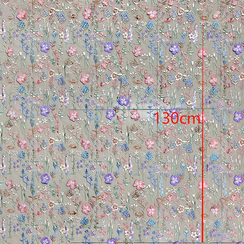 3D цветочная вышитая тюлевая ткань текстильная сетка кружевной цветок свадебные