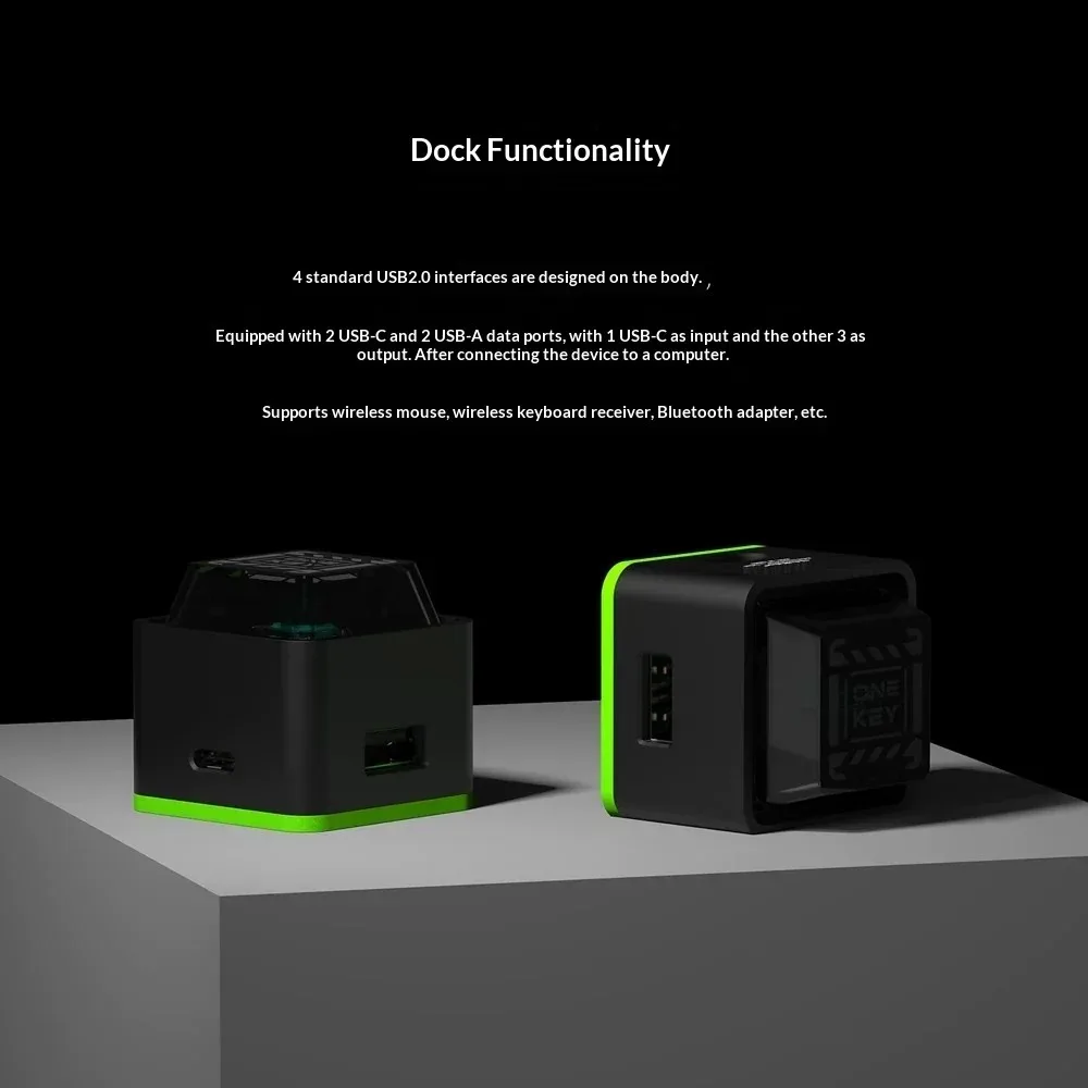 Фото Механическая мини-клавиатура EleksMaker OKHUB из алюминиевого сплава с USB-док-станцией, программируемая макроклавиатура для программистов и игр OSU №4
