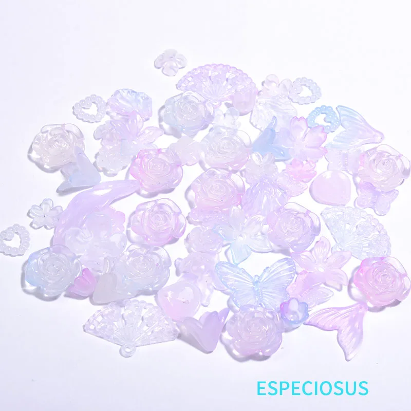 Разноцветные акриловые желеобразные подвески с бантом разноцветные Аксессуары