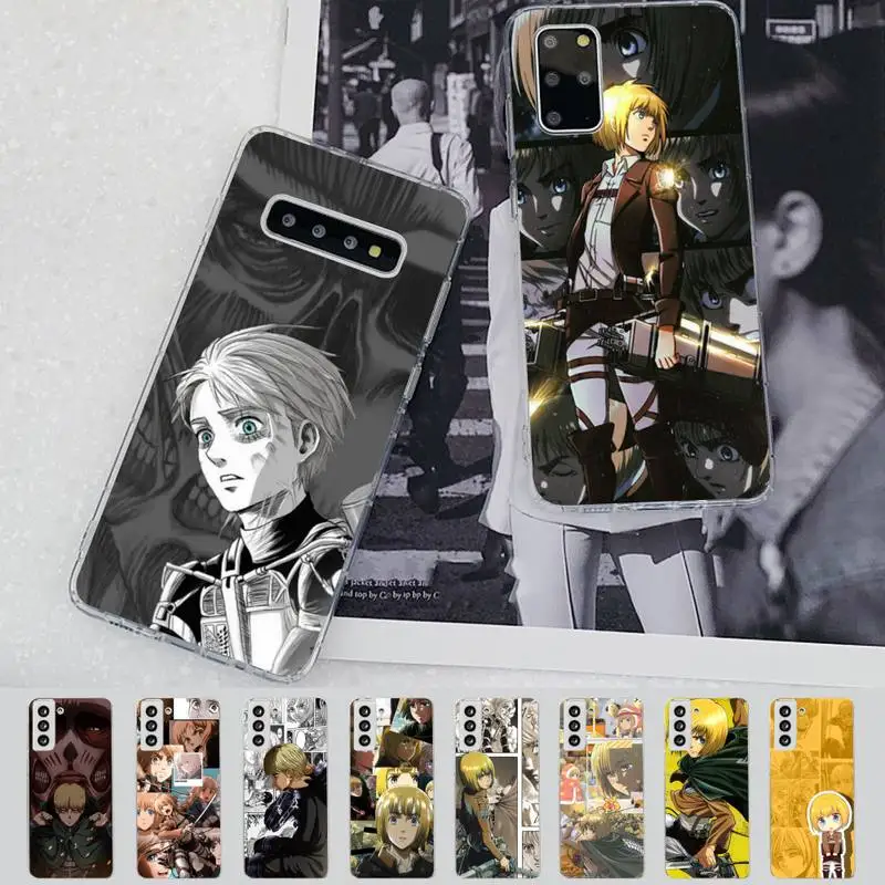 

Yinuoda Armin Arlert Attack on Titan Phone Case for Samsung S21 A10 for Redmi Note 7 9 for Huawei P30Pro Honor 8X 10i cover