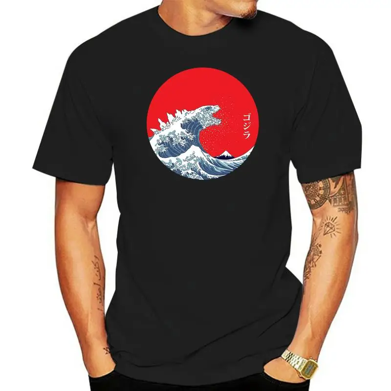 

Artist Hokusai T Shirt Variant T-shirt Men Japan Style Tops Tees Scenery Sunset Great Wave Tshirt Black Clothes Cotton