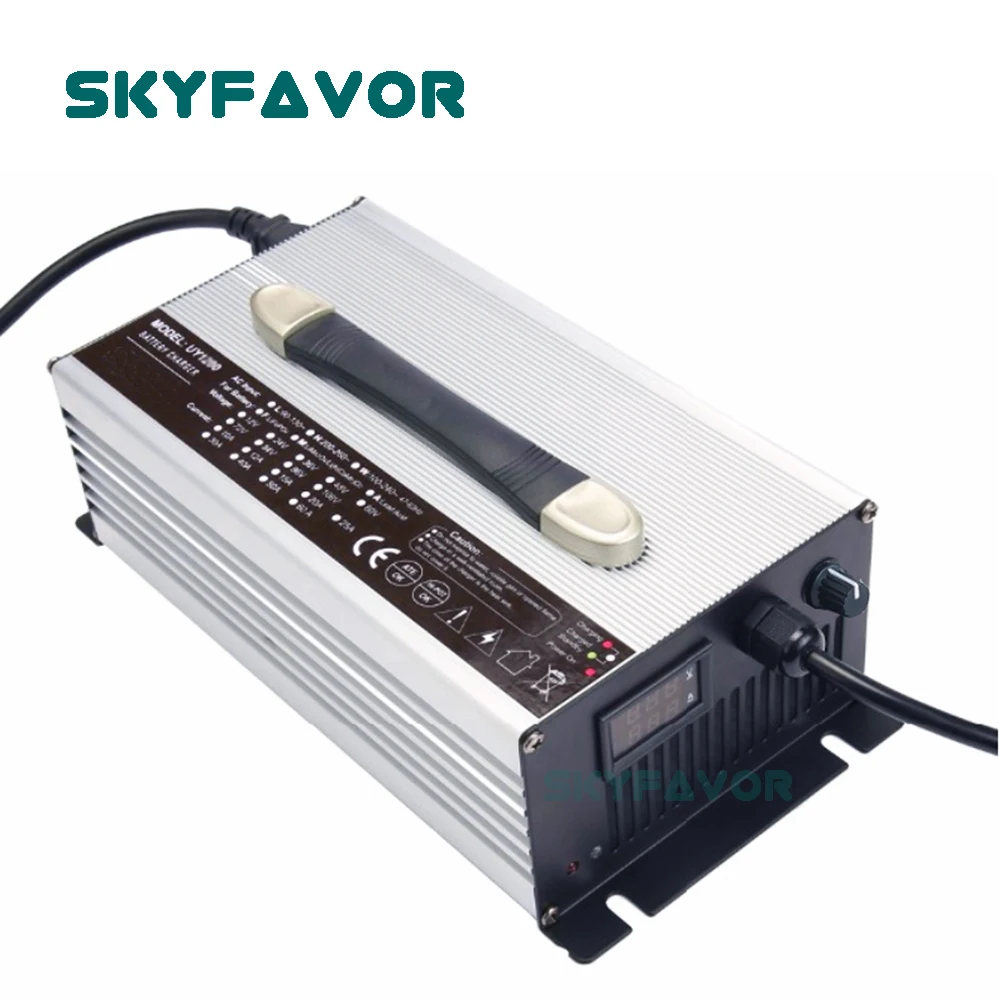 

Профессиональный пользовательский 72V 16A 13A 10A ток регулируемый литий-ионный аккумулятор зарядное устройство 72V литиевая батарея зарядное ус...