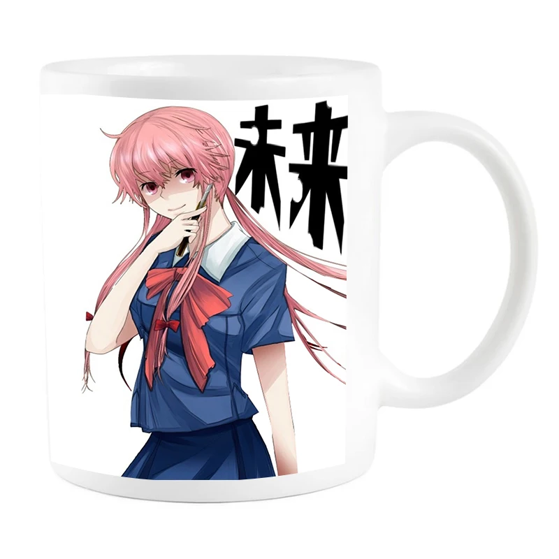 

Будущий Дневник Gasai Yuno Amano Yukiteru кружка косплей реквизит высокая температура меняющая цвет кружка чашки