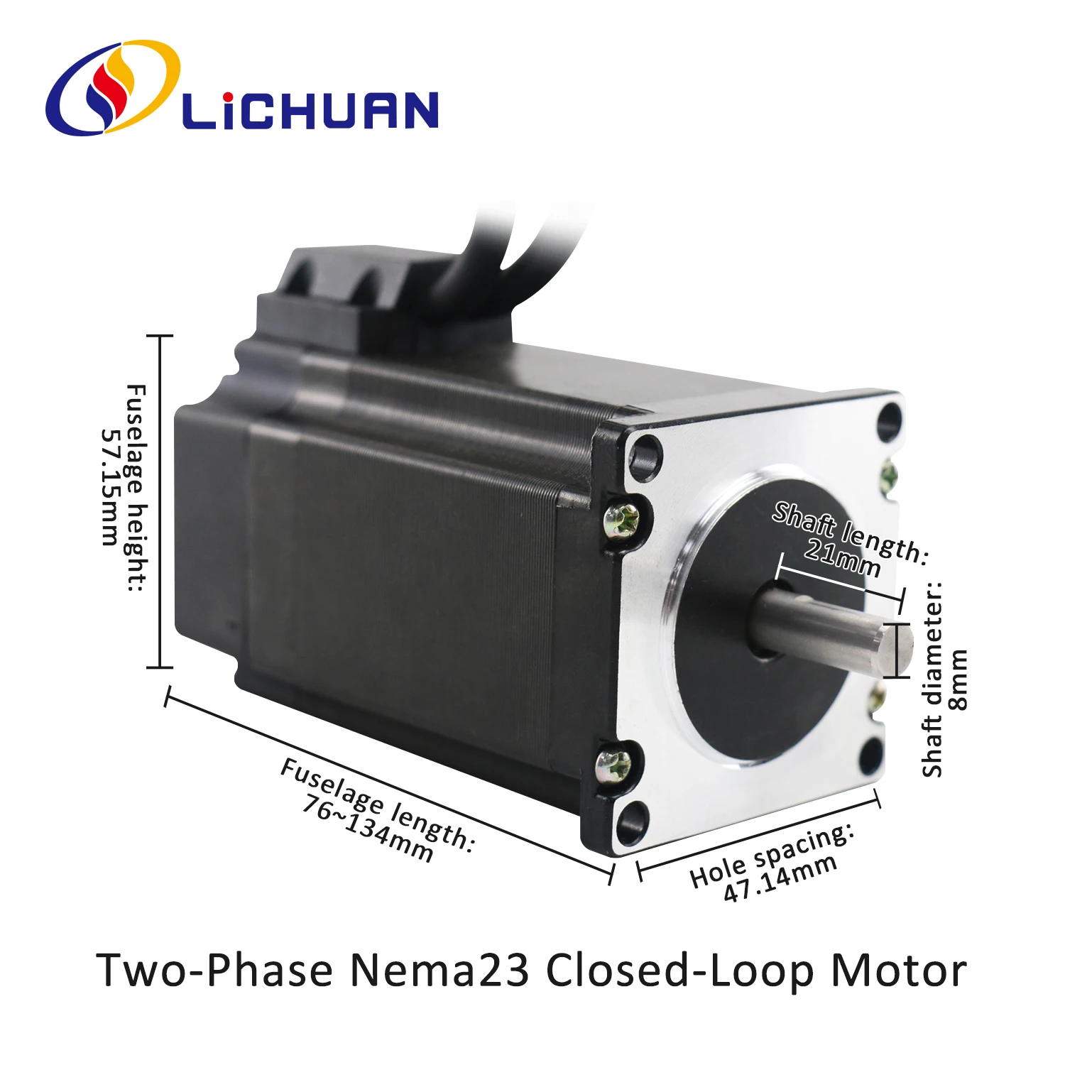 Lichuan Ethercat nema 23 3Nm шаговый двигатель с замкнутым контуром 2 Нм 3 5 контроллером