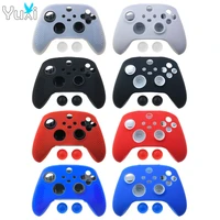 yuxi 1pcs silicone case for xbox series x s controller anti slip soft cover skin with thumb grip cap for xbox sx ss