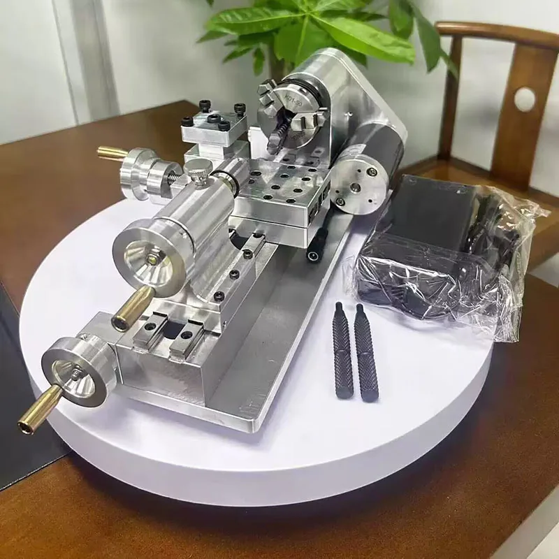 

Изысканный мини-токарный станок «сделай сам», многофункциональный деревообрабатывающий самодельный маленький токарный станок, портативный настольный микротокарный станок 220 В, 80 Вт, 100-2500 об/мин