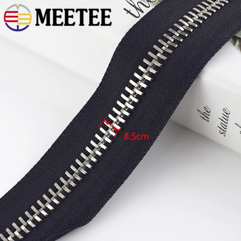 Металлические молнии Meetee 10 # двойные открытые слайдеры молния для пальто длинная