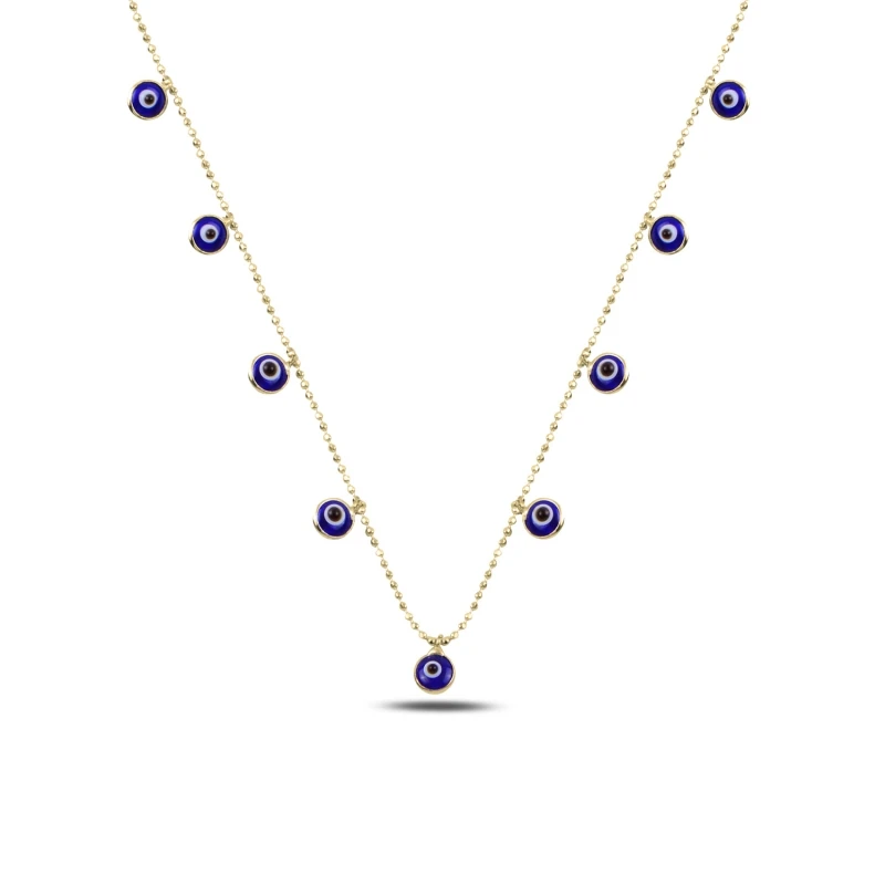 barato Prata 925 Sterling Eyed Dangle Colar