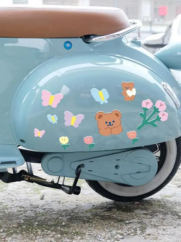 

Motorcycle Decals Universal Waterproof Bear Biker Stickers Lamination Technology Motorcycle Decal Car Automotive Accessory