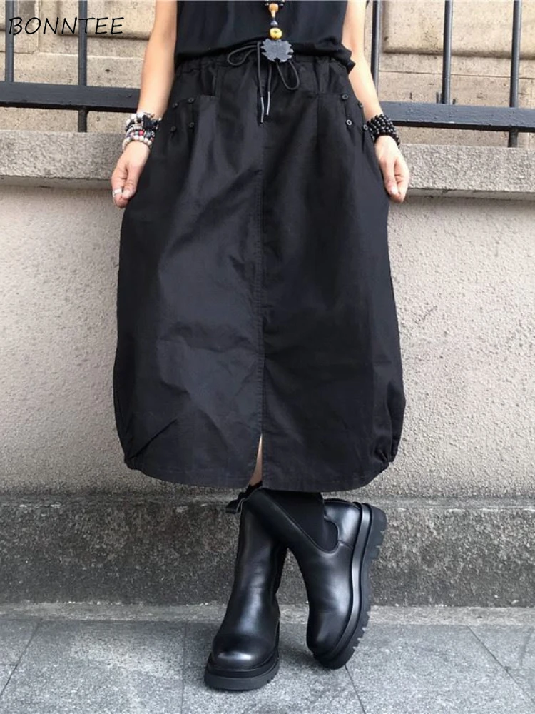 Юбки Bud женские мешковатые винтажные юбки с разрезом крутая уличная одежда